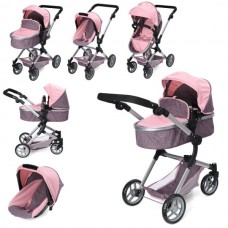Коляска для кукол BabyToys 9707A трансформер металл