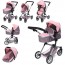 Коляска для кукол BabyToys 9707A трансформер металл