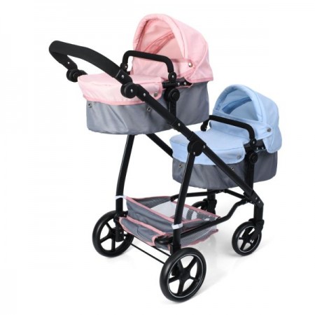 Коляска для кукол BabyToys 9708 металлическая с корзиной Коляска для кукол BabyToys 9708 металлическая с корзиной