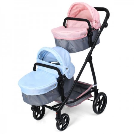 Коляска для кукол BabyToys 9708 металлическая с корзиной Коляска для кукол BabyToys 9708 металлическая с корзиной