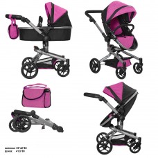 Коляска для кукол Carrello Fortuna 9695 2в1 металлическая с сумкой Коляска для кукол Carrello Fortuna 9695 2в1 металлическая с сумкой