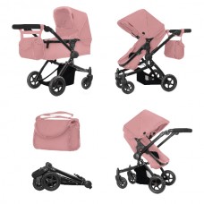 Коляска для куклы Carrello Maestro 2в1 металл розовая с сумкой Коляска для куклы Carrello Maestro 2в1 металл розовая с сумкой