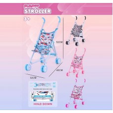Коляска для кукол BabyToys T 817-1 металлический каркас текстиль Коляска для кукол BabyToys T 817-1 металлический каркас текстиль