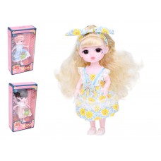 Кукла шарнирная Lena 65009C, 23 см, подвижные конечности, с длинными волосами