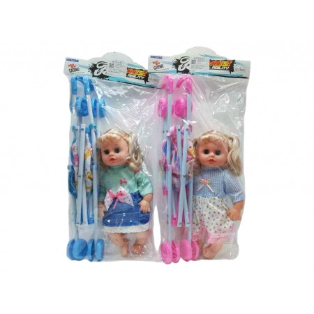 Лялька з візочком Baby Doll, 30 см, 2 види FY912416 Лялька з візочком Baby Doll, 30 см, 2 види FY912416