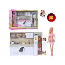 Кукла с набором Кухня Defa Lucy 6085