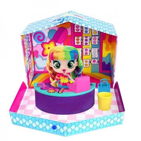 Игровой набор Decora Girlz с куклой 13 см Дизайнерский магазин наклейок D1009