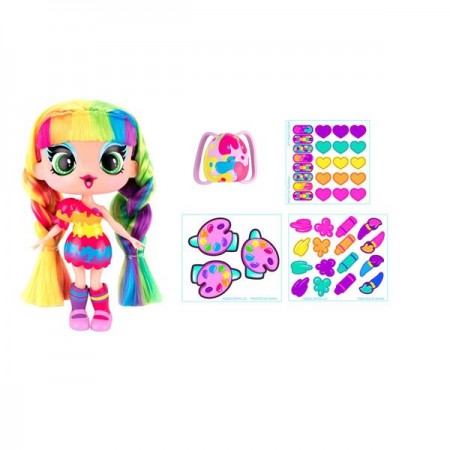 Игровой набор Decora Girlz с куклой 13 см Дизайнерский магазин наклейок D1009