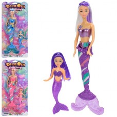 Кукла русалка BabyToys 1833C 34,5см с дочкой, 3 цвета Кукла русалка BabyToys 1833C 34,5см с дочкой, 3 цвета