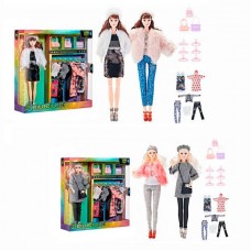 Шарнирная кукла BabyToys 2324-3-4 с нарядами и обувью 30см