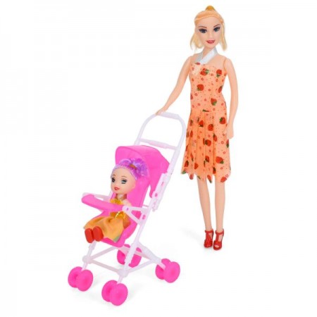 Кукла BabyToys 333-54 25см с коляской для девочки