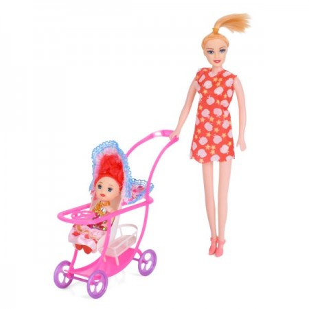 Кукла BabyToys 339-1 27см з дочкою і коляскою Кукла BabyToys 339-1 27см з дочкою і коляскою
