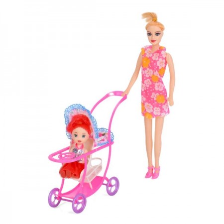 Кукла BabyToys 339-1 27см з дочкою і коляскою Кукла BabyToys 339-1 27см з дочкою і коляскою