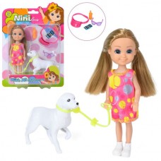 Кукла BabyToys 618-04 14см с собакой и аксессуарами