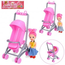 Кукла BabyToys 663-1-2 с коляской-трансформером 10 см