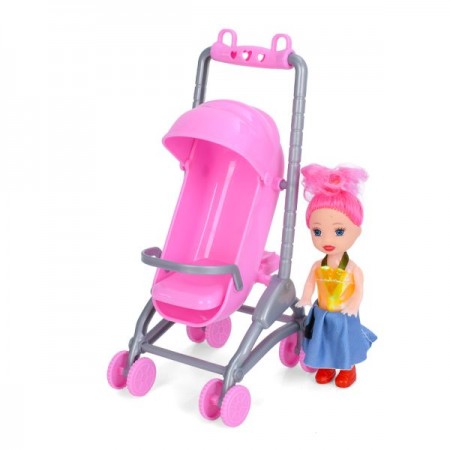 Кукла BabyToys 663-1-2 с коляской-трансформером 10 см Кукла BabyToys 663-1-2 с коляской-трансформером 10 см
