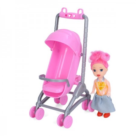 Кукла BabyToys 663-1-2 с коляской-трансформером 10 см Кукла BabyToys 663-1-2 с коляской-трансформером 10 см