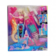Кукла русалка BabyToys 68372 с длинными волосами и хвостом пайетки Кукла русалка BabyToys 68372 с длинными волосами и хвостом пайетки
