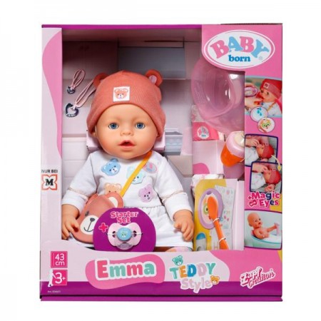 Кукла Baby Born Эмма-Тедди 43 см с аксессуарами Кукла Baby Born Эмма-Тедди 43 см с аксессуарами