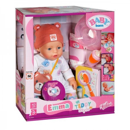 Кукла Baby Born Эмма-Тедди 43 см с аксессуарами Кукла Baby Born Эмма-Тедди 43 см с аксессуарами