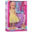 Лялька DEFA 5513 мягконабивная, 47 см, сукні, гребінець, плойка