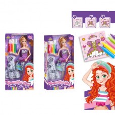 Шарнирная кукла с нарядами и фломастерами 29см BabyToys