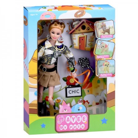 Шарнирная кукла BabyToys FD0501-02-03 собачка 29см