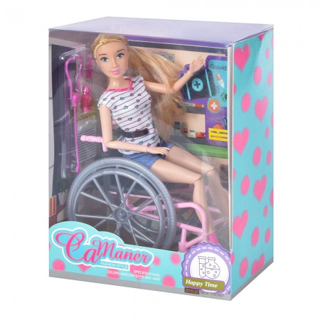 Шарнирная кукла BabyToys KQ159 с инвалидной коляской Шарнирная кукла BabyToys KQ159 с инвалидной коляской