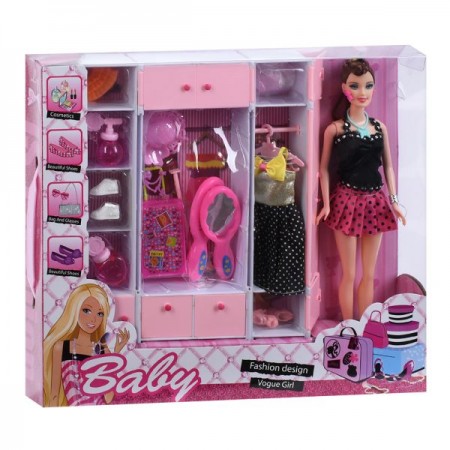 Кукла с нарядами BabyToys 31см шкаф и сумка Кукла с нарядами BabyToys 31см шкаф и сумка