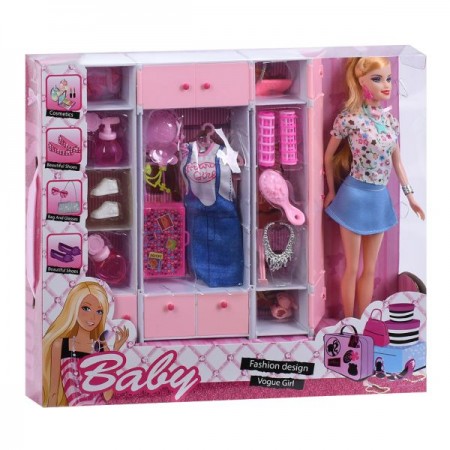 Кукла с нарядами BabyToys 31см шкаф и сумка Кукла с нарядами BabyToys 31см шкаф и сумка