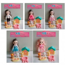 Шарнирная кукла BabyToys WS1224 15см с собачками Шарнирная кукла BabyToys WS1224 15см с собачками