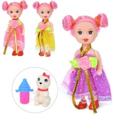 Кукла BabyToys XM2407 с собачкой 10 см, пластиковая, для девочек
