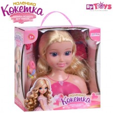 Манекен голова для причесок BabyToys B229-E 21см набор парикмахера