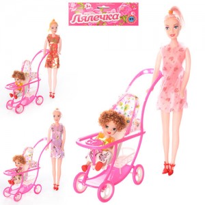Кукла с коляской 339-1 Семья 2 шт 