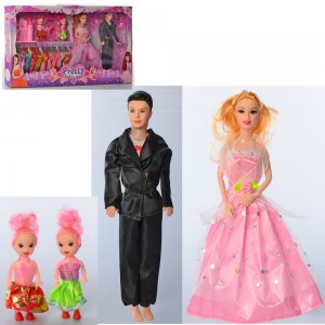 Кукла с нарядом PF026C семья, дочки, платья