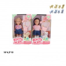 Кукла 12см BabyToys 4614 с животным и аксессуарами