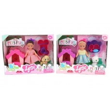 Кукла BabyToys 4615 с будкой и аксессуарами, 2 вида Кукла BabyToys 4615 с будкой и аксессуарами, 2 вида