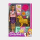 Кукла 51829 переноска для цуценят, 3 цуценяти, фігурка песика, беременная собака, аксесуари, в коробці