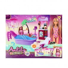 Кукла BabyToys 185968 с аксессуарами и бассейном, 29 см Кукла BabyToys 185968 с аксессуарами и бассейном, 29 см