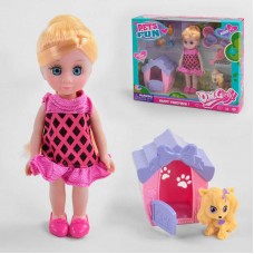 Кукла BabyToys 64001 с питомцем и будкой, 2 вида
