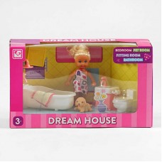 Кукла BabyToys K 899-130 с ванной и мебелью, 10 см Кукла BabyToys K 899-130 с ванной и мебелью, 10 см