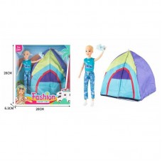 Кукла BabyToys ST 5612-5 мальчик с палаткой и биноклем 23 см Кукла BabyToys ST 5612-5 мальчик с палаткой и биноклем 23 см