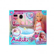 Кукла BabyToys 606032 с аксесуарами и ванной, 13 см