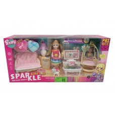 Кукла BabyToys 7019 с мебелью для девочки