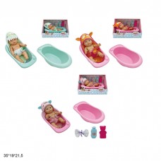 Кукла пупс 30см BabyToys YL2430N с ванной и аксессуарами