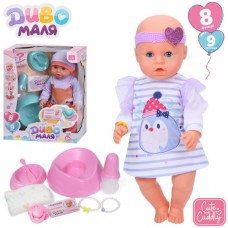 Кукла BL242G-D-DM-UA 43см, пьет-писает, горшок, бутылочка, посуда, соска, подгузник, 2 вида, в кор-ке