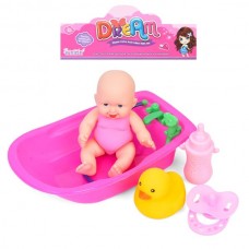 Кукла-пупс BabyToys 2025-F126 12см с ванной и пищалкой Кукла-пупс BabyToys 2025-F126 12см с ванной и пищалкой