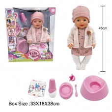 Пупс BabyToys BL 242 S интерактивный с аксессуарами 45 см Пупс BabyToys BL 242 S интерактивный с аксессуарами 45 см