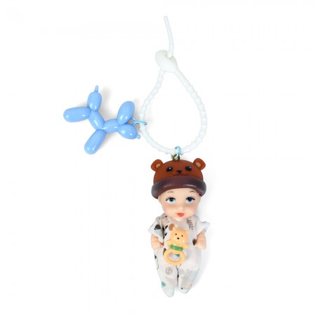 Пупс-брелок BabyToys DH2378 9см с петелькой, 4 вида