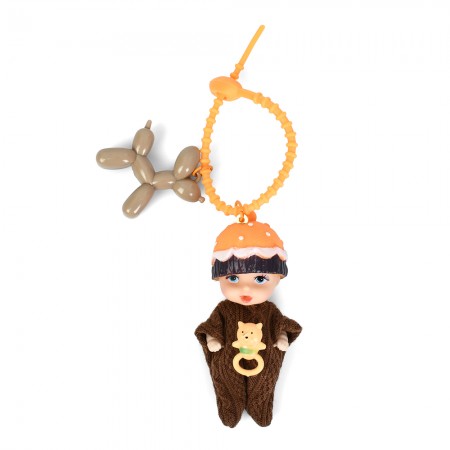 Пупс-брелок BabyToys DH2378 9см с петелькой, 4 вида